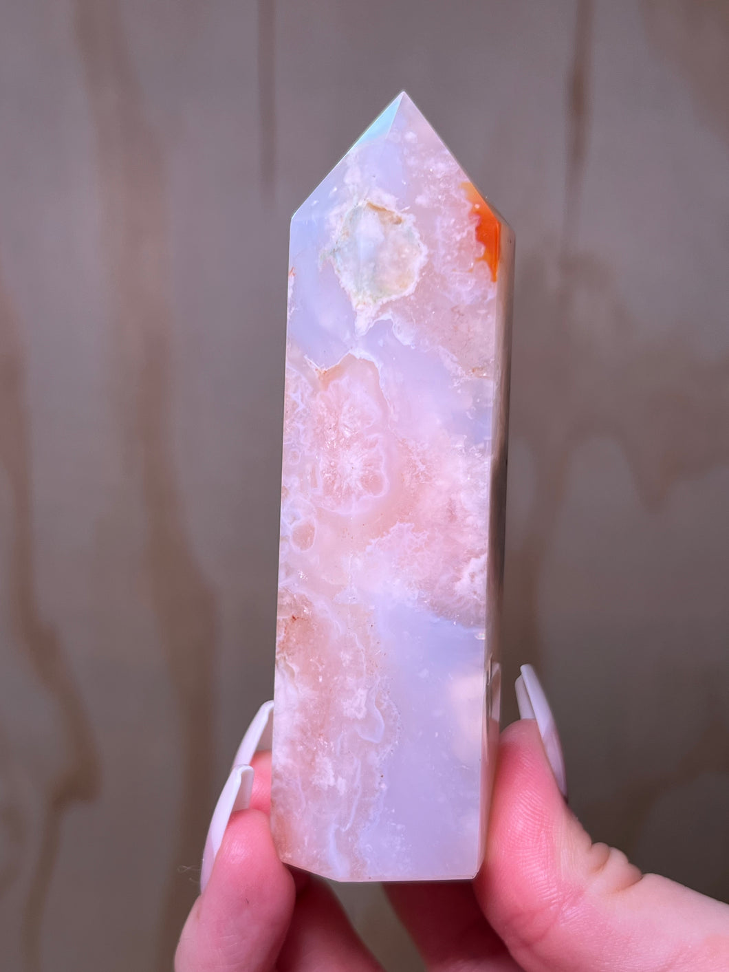 Carnelian Blue Flower Agate Tower