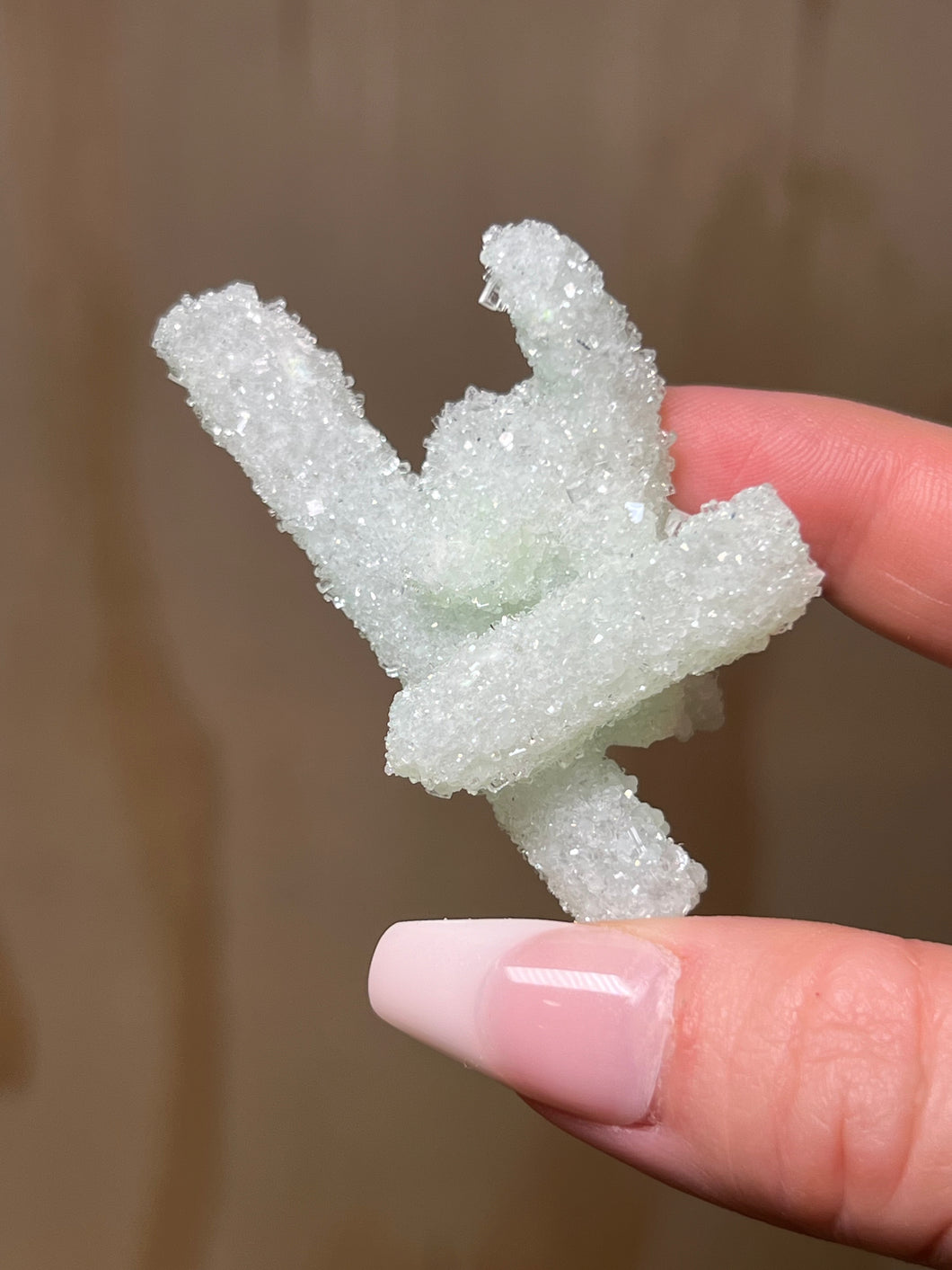 Apophyllite after Prehnite Stalactite