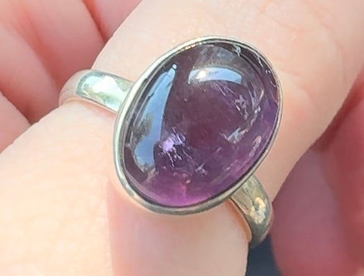 Amethyst Oval Ring - Size 9