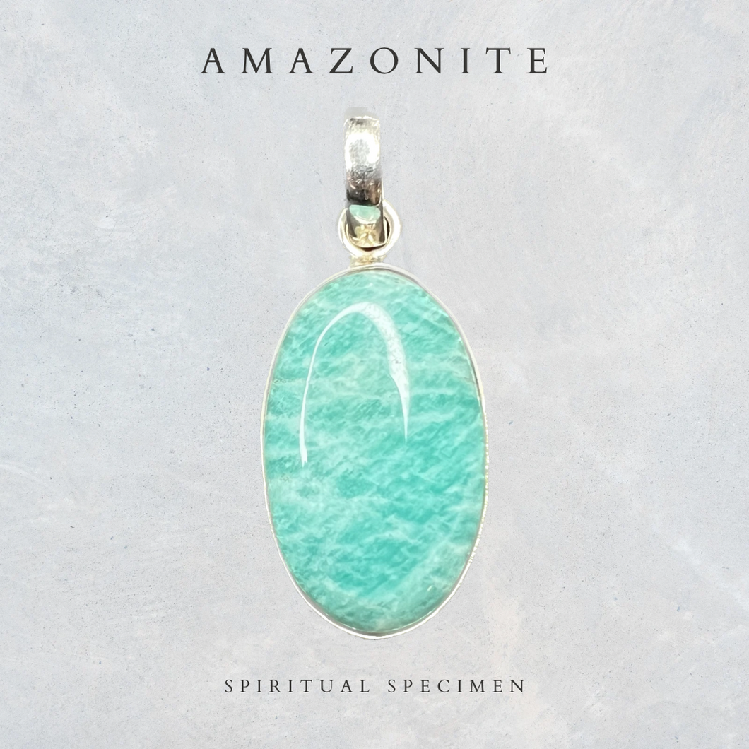 Amazonite Oval Pendant