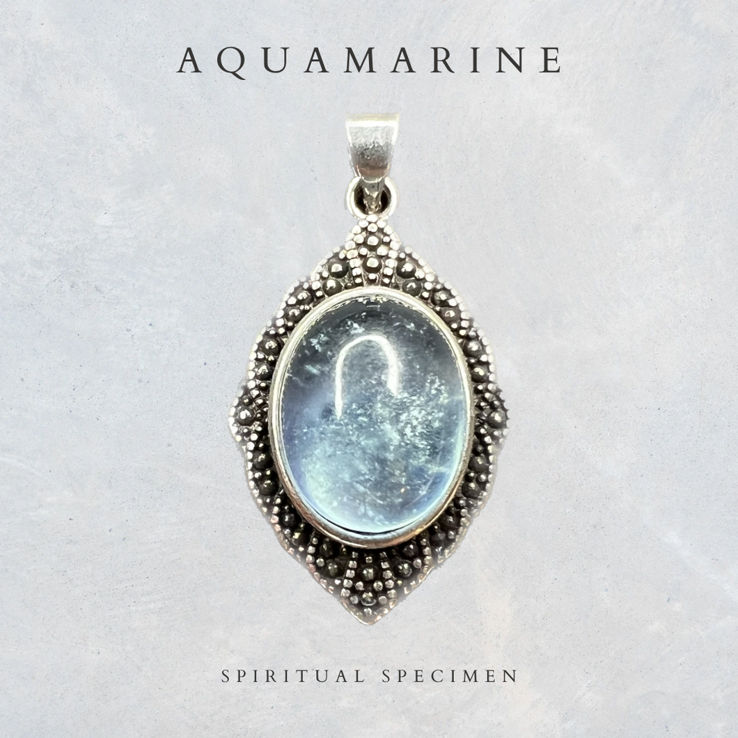 Aquamarine Oval Pendant