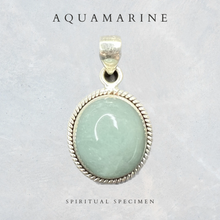 Load image into Gallery viewer, Aquamarine Oval Pendant
