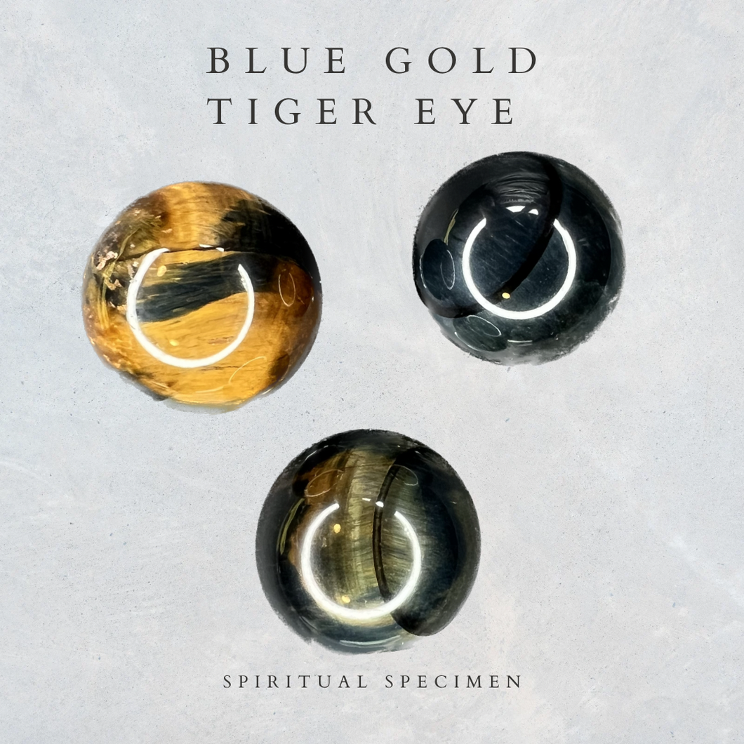 Blue & Gold Tiger Eye Spheres