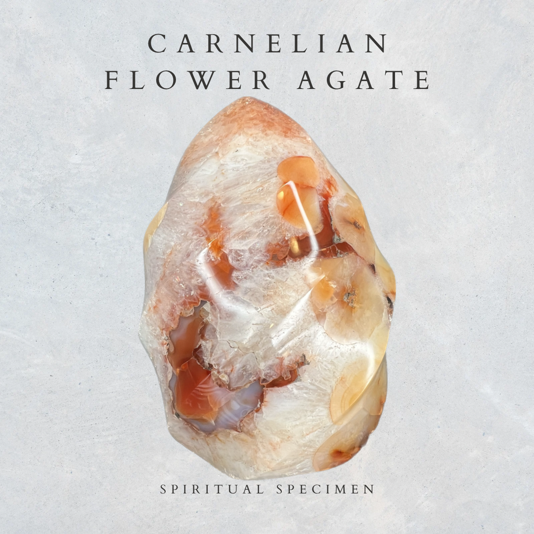 Carnelian Flower Agate Flame