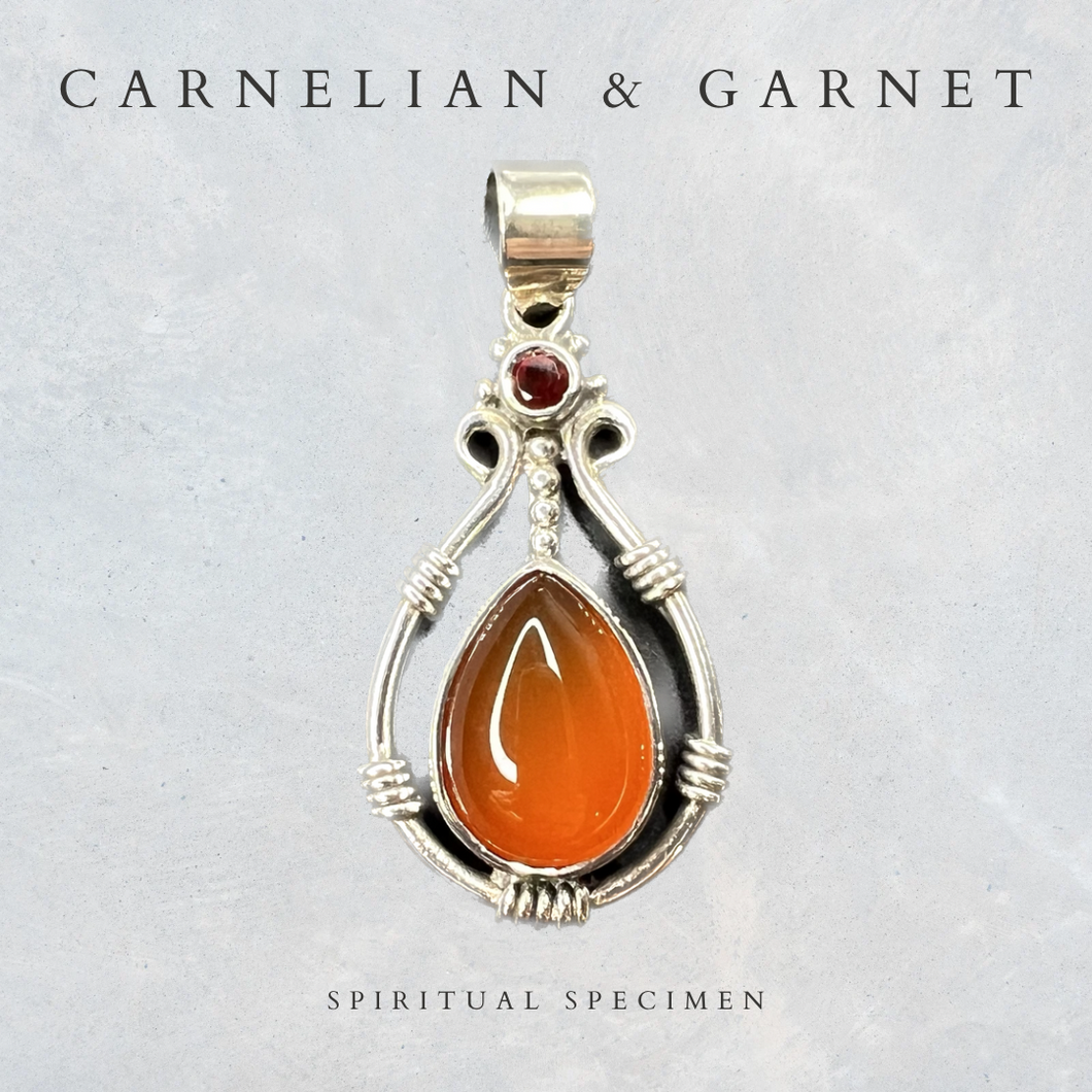 Carnelian & Garnet Pendant