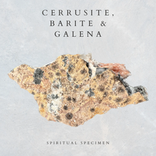 Load image into Gallery viewer, Cerrusite on Barite with Galena
