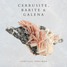 Load image into Gallery viewer, Cerrusite on Barite with Galena
