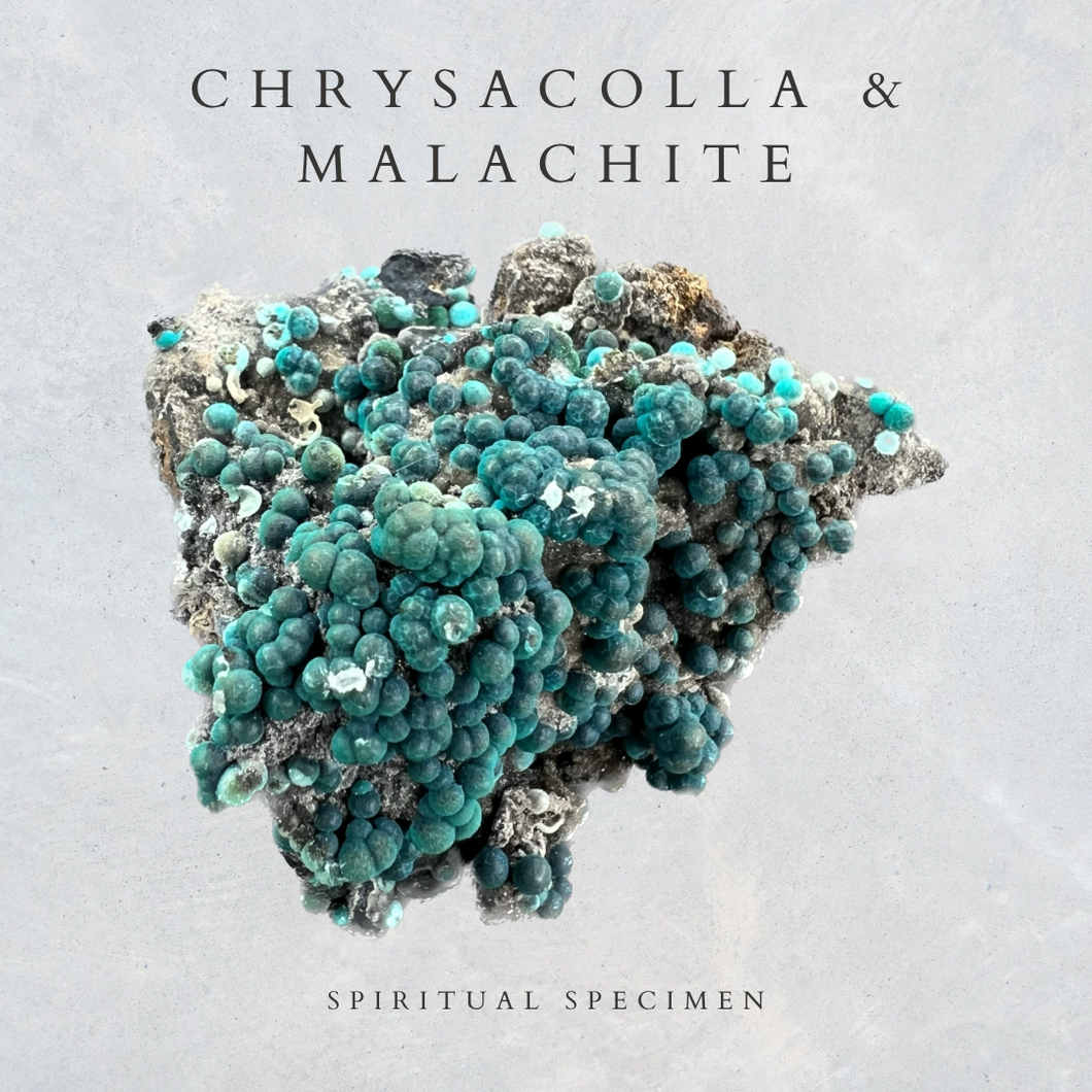 Chrysocolla & Malachite on Goethite