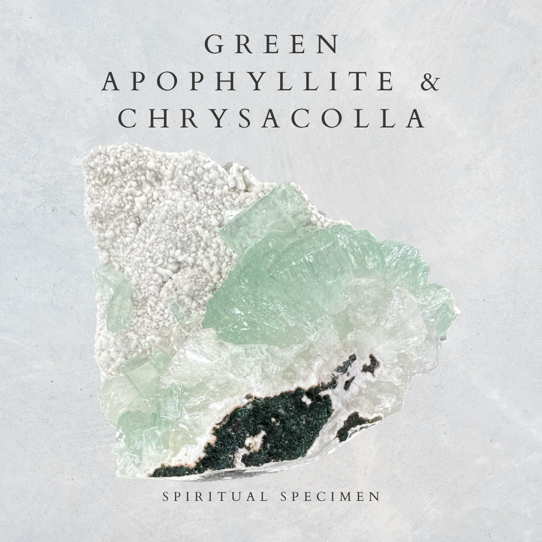 Green Apophyllite & Chrysocolla