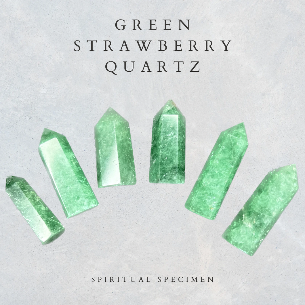 Green Strawberry Quartz Tower