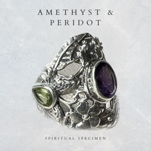 Load image into Gallery viewer, Amethyst &amp; Peridot Ring - 6
