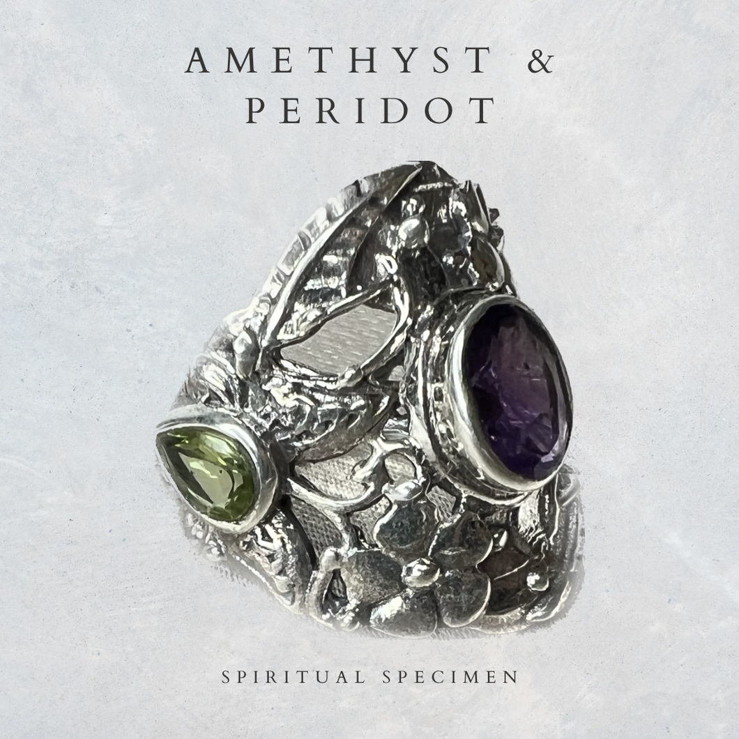 Amethyst & Peridot Ring - 6