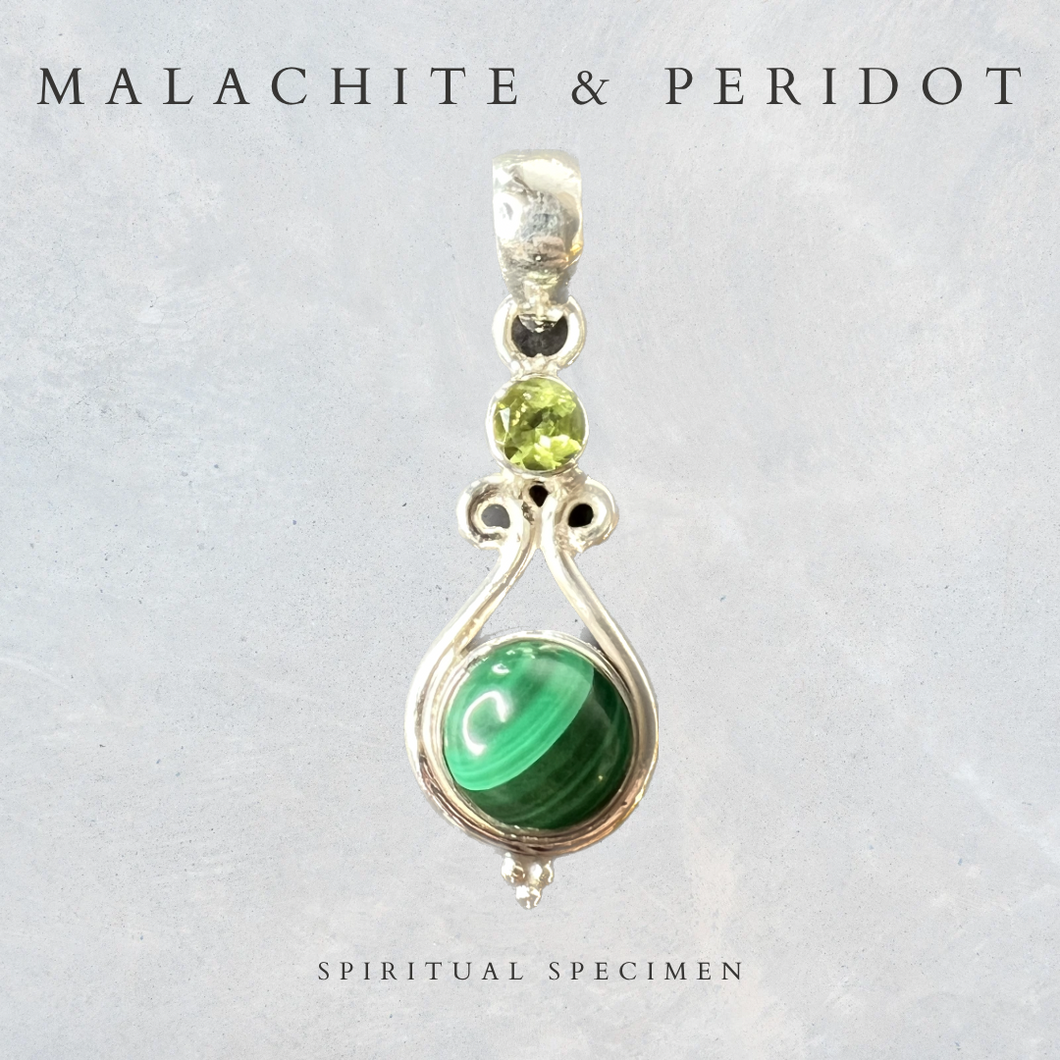 Malachite & Peridot Pendant