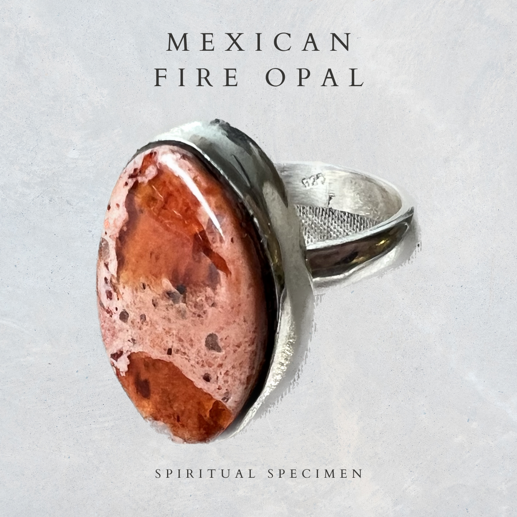 Mexican Fire Opal Ring - 6.5