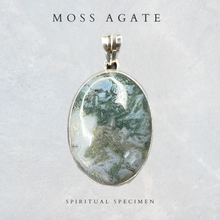 Load image into Gallery viewer, Moss Agate Oval Pendant
