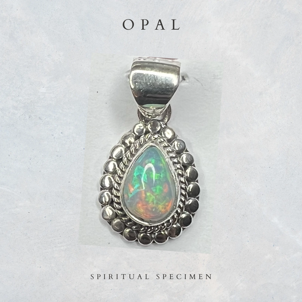 Opal Pear Pendant