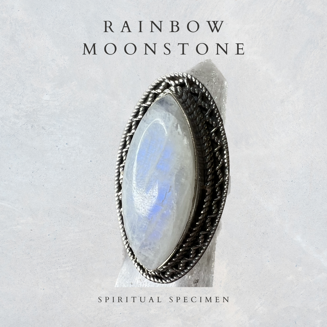 Rainbow Moonstone Ring - 7