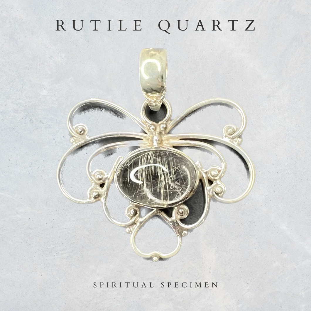 Rutile in Quartz Pendant