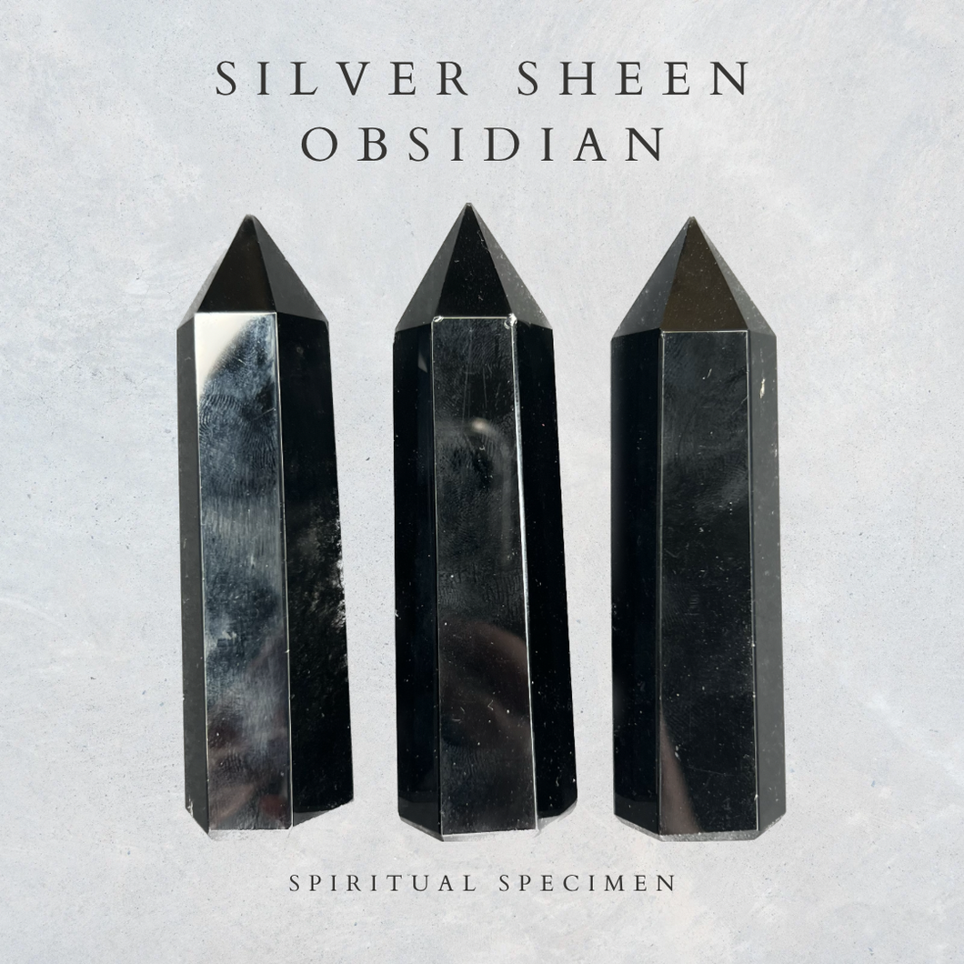 Silver Sheen Obsidian Tower